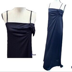 Vintage Union 1970’s Disco Black Maxi Dress Spaghetti Straps M